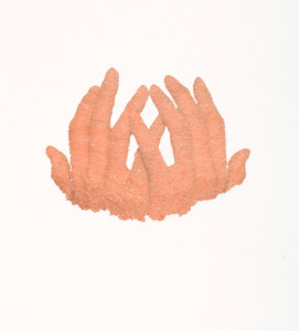 Hands #2 "',torn and pasted photo on paper, 24x20inch, 2011