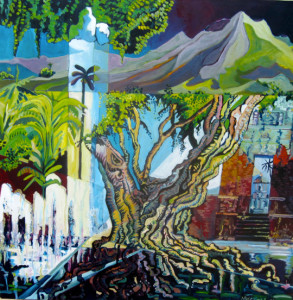 'Banyan Tree' Oil on canvas, 120 x 120cm